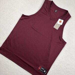 NEW ASRV Ion-Mesh Basketball Jersey Mens Sleeveless Shirt Medium Crimson Red NWT